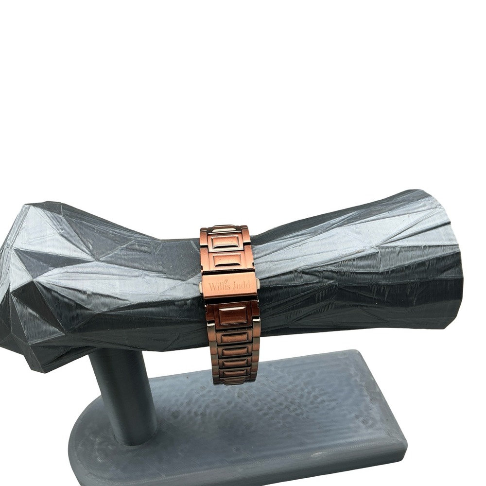 Willis Judd Mens Magnetic Copper Bracelet Link Therapy Bronze Tone Dual Magnets